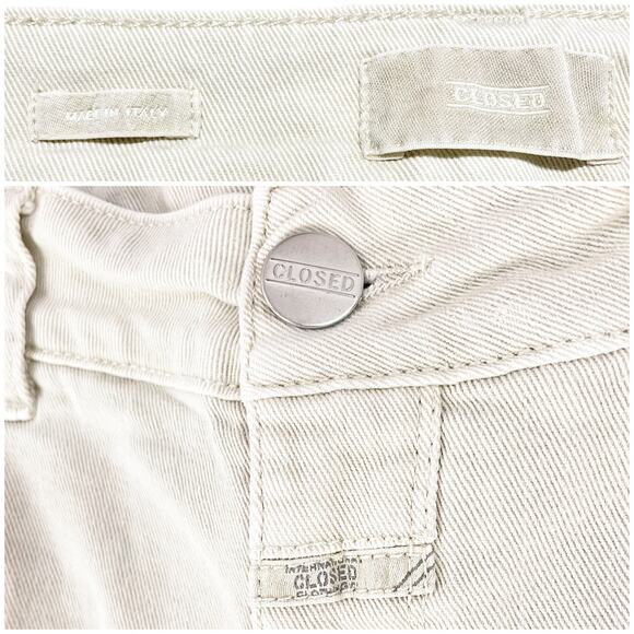CLOSED Baker Mid-Rise Slim Ankle Jeans in Light Beige/Cream Size 29 - Picture 7 of 10